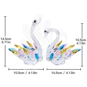 Modern Crystal Swan Decoration – Elegant Wedding Gift Idea