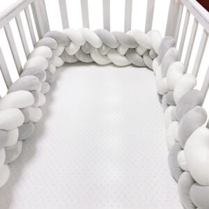 Woven Baby Bed Cover Bumper Strip - Four-Strand Soft Crib Protector