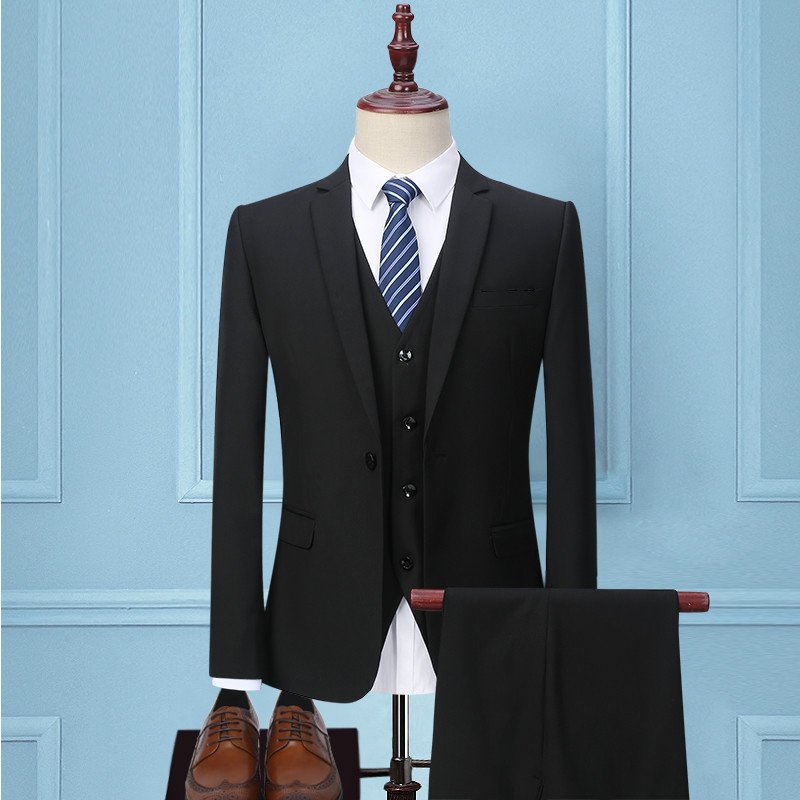 Dark Green Men's Three-Piece Suit – Business & Formal Elegance