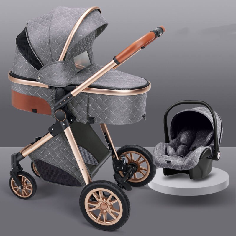 Stylish High View Stroller - Lightweight & Folding Baby Stroller for Easy Travel