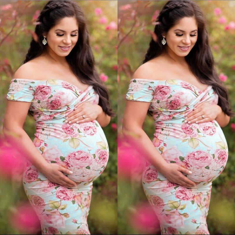 Cross V-neck Short Sleeve Plus Size Maternity Dress - Stylish & Comfortable Pregnancy Wear