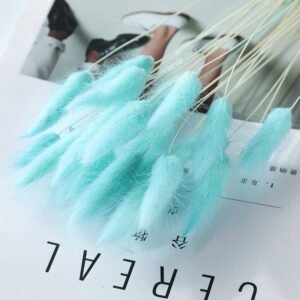 Home Decoration Ornaments – Rabbit Tail Grass Dried Flower Bouquet for Rustic Decor