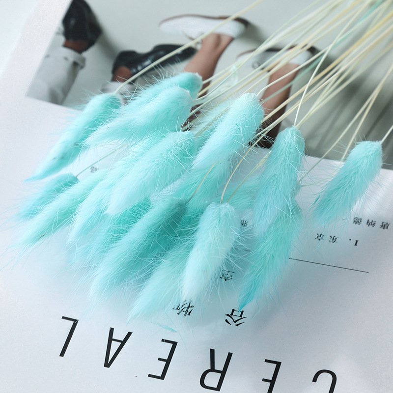 Home Decoration Ornaments – Rabbit Tail Grass Dried Flower Bouquet for Rustic Decor