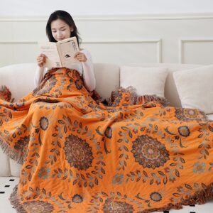 Double-Sided Available Pure Cotton Gauze Towel Blanket – Soft and Versatile Bedding