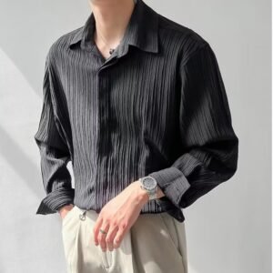 Men’s Long Sleeve Trendy Loose Shirt – Comfortable & Fashionable Casual Wear