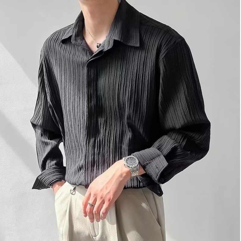 Men’s Long Sleeve Trendy Loose Shirt – Comfortable & Fashionable Casual Wear