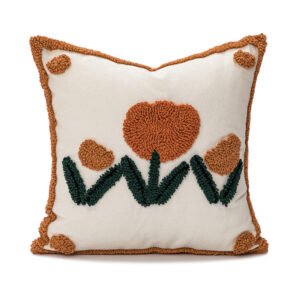 Loop Velvet Embroidered Sofa Cushion Cover – Soft and Luxurious Decorative Pillow