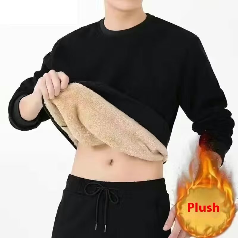 Polyester Men's Lambswool Round Neck Sweater – Soft, Warm & Stylish
