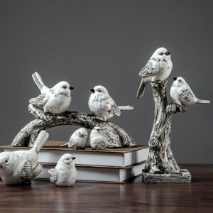 Bird Decorations – Home Furnishing Resin Crafts for Soft and Elegant Decor