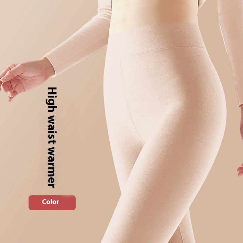 Solid Color High Waist Women's Thermal Pants – Warm & Comfortable