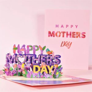 3D Pop-Up Flower Bouquet Cards – Anniversary, Mother’s Day, Wife & Mom Greeting Cards, Floral Invitation Postcards