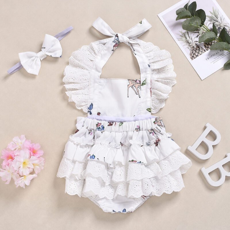 Baby Romper Deer Print Jumpsuit – Cute & Comfortable Onesie for Infants