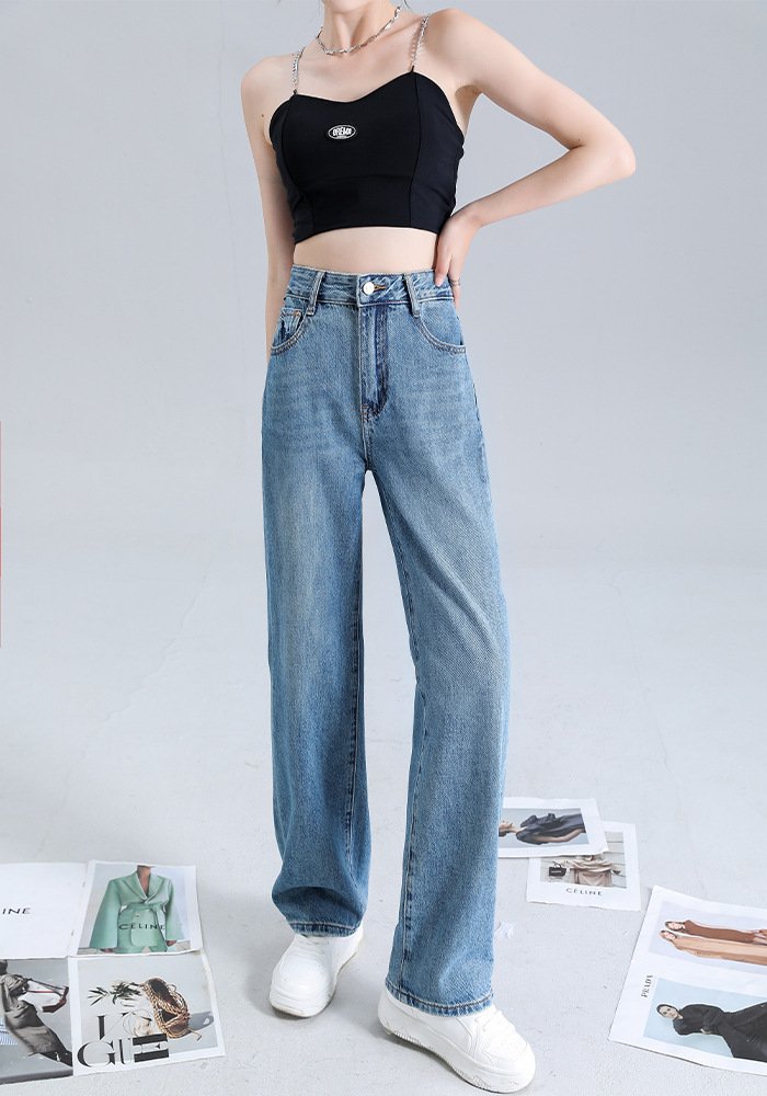 Women's Relaxed Fit Denim- Wide-Leg Jeans – Stylish & Comfortable Fit
