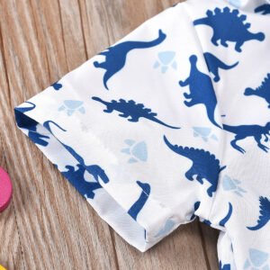 Baby Boy Summer Short-Sleeve Shorts Suit – Stylish Gentleman Outfit for Boys