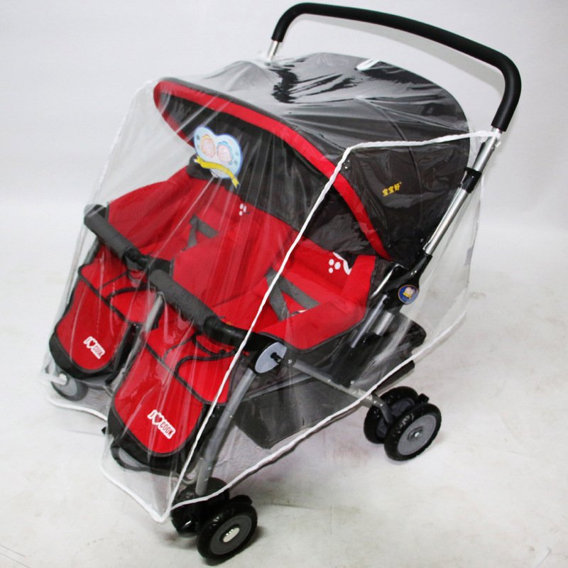 Universal Twin Stroller Rain and Windproof Cover - Protect Your Baby