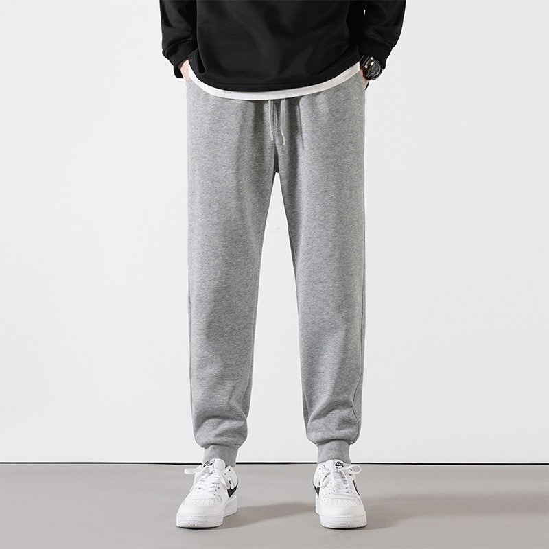 Ankle-Length Knitted Men's Loose Sports & Leisure Leg Lace-Up Sports Pants