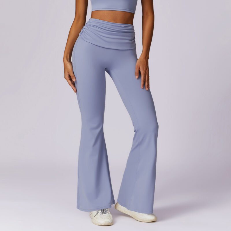 European and American Quick-Dry Hip Raise Yoga Pants | Nude Feel Casual Wide-Leg Fitness Pants