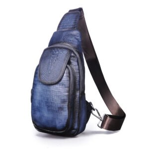 Men's Simple Retro Messenger Bag - First Layer Cowhide Leather