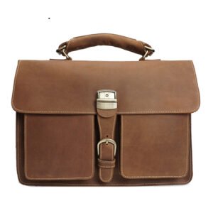 Cowhide One-Shoulder Leather Bag - Genuine & Durable Men's Leather Sling Bag