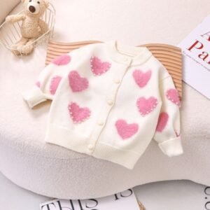 Baby Sweater little hearts Coat - Soft & Cozy Sweater for Infants