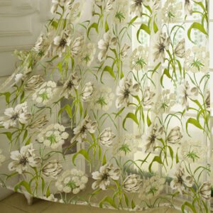 White Striped Yarn Translucent Curtain – Elegant Bedroom Window Treatment