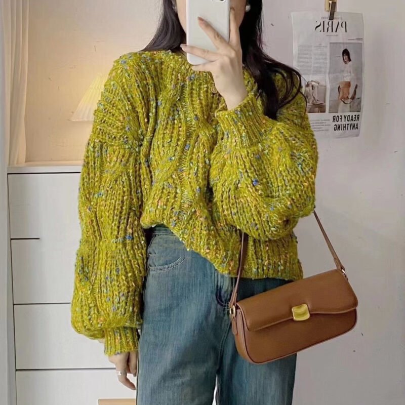Women's Knitted Sweater Top – Stylish & Versatile Fashion