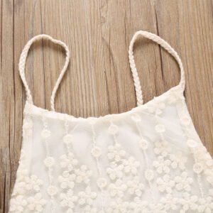 Baby Jumpsuit Summer Beige Lace Dress – Adorable & Elegant Outfit for Infants