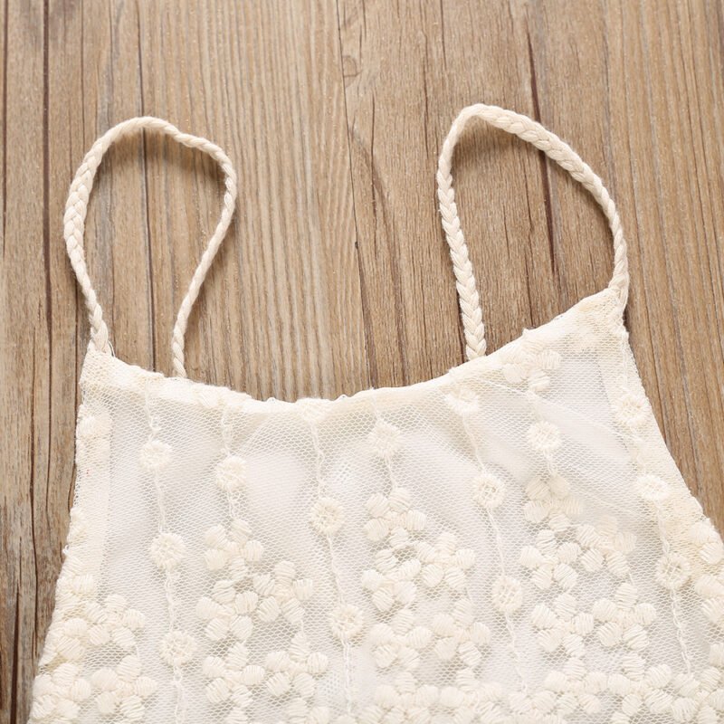 Baby Jumpsuit Summer Beige Lace Dress – Adorable & Elegant Outfit for Infants