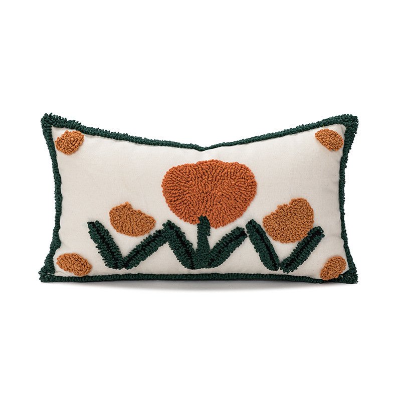 Loop Velvet Embroidered Sofa Cushion Cover – Soft and Luxurious Decorative Pillow