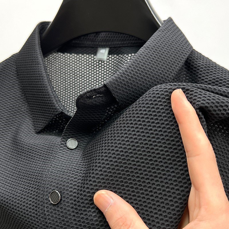 High-End Ice Silk Men's T-shirt – Premium Comfort & Stylish Fit