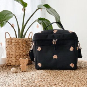 Zipper Embroidered Baby Stroller Pouch - Insulation Bag for Baby Essentials