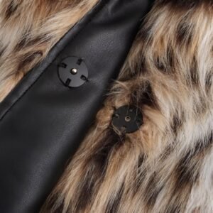 Women's Winter Fur Leopard Coat - Stylish & Warm Outerwear