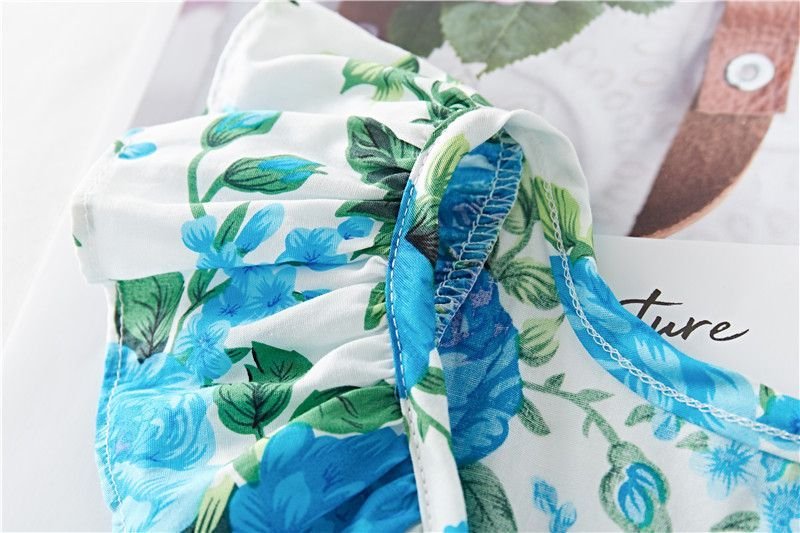 Cotton Baby Ruffled Floral Print Dress – Cute & Comfortable Dress for Baby Girls
