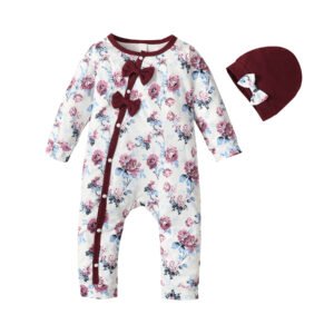 Toddler One-Piece Floral Jumpsuit – Adorable & Stylish Outfit for Little Ones