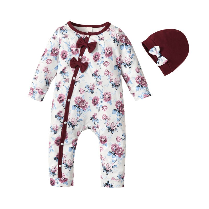 Toddler One-Piece Floral Jumpsuit – Adorable & Stylish Outfit for Little Ones