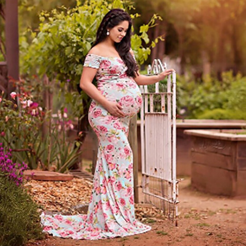 Cross V-neck Short Sleeve Plus Size Maternity Dress - Stylish & Comfortable Pregnancy Wear