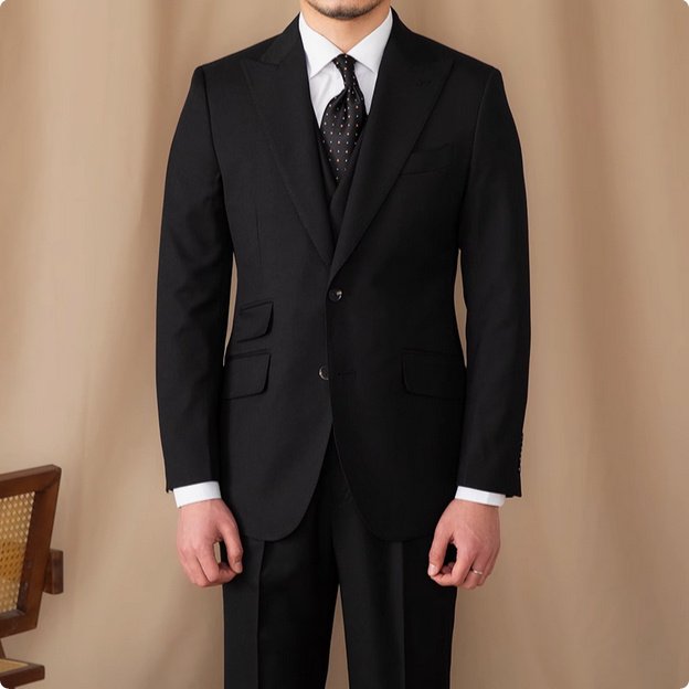 Business Three-Piece Suit Pure Color Wool – Elegant & Professional
