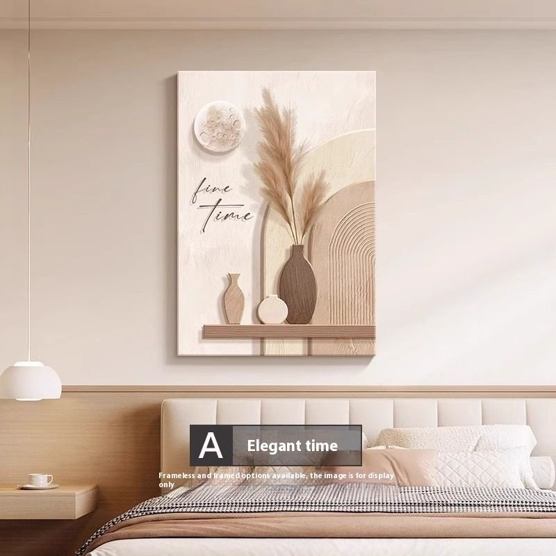 Decorative Cream Style Abstract Line Character Mural – Modern Wall Art for Home Decor