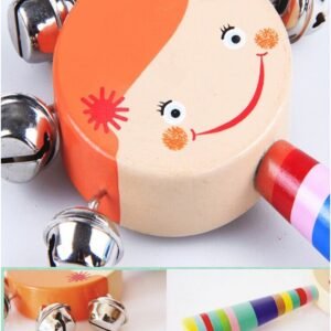 Wooden Baby Rattles & Bed Bells - Early Education Bell Toys for Infants