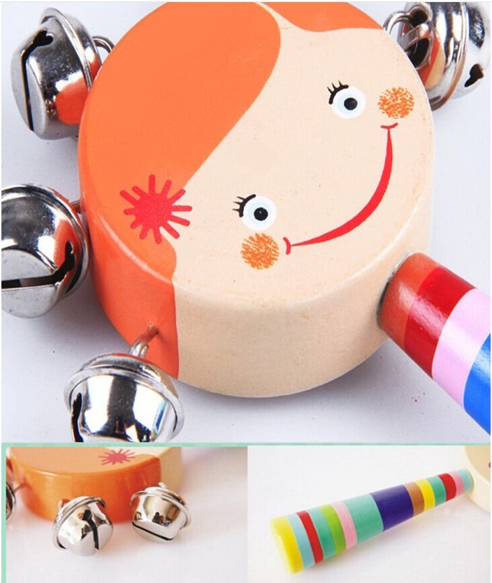 Wooden Baby Rattles & Bed Bells - Early Education Bell Toys for Infants