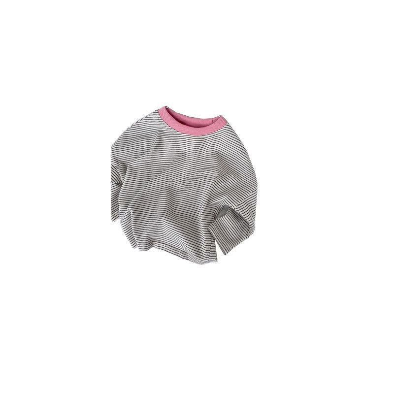 Boys and Girls Long-Sleeved Striped T-Shirt Top | Stylish & Comfortable Kids' T-Shirt