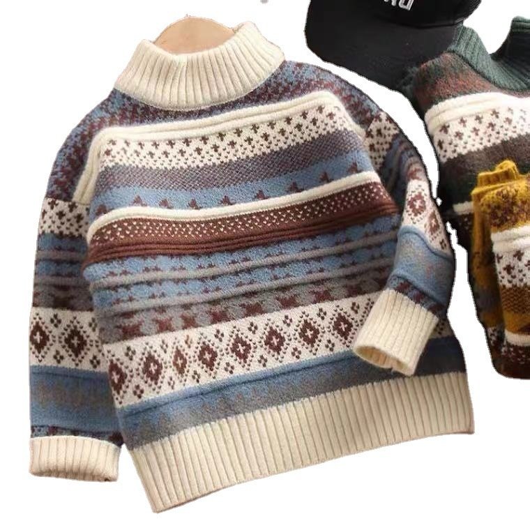 Boy's Thickened Wool Shirt | Baby Sweater for Warmth & Comfort