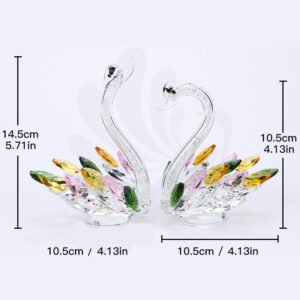 Modern Crystal Swan Decoration – Elegant Wedding Gift Idea