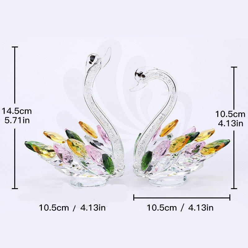 Modern Crystal Swan Decoration – Elegant Wedding Gift Idea