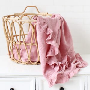 Baby Blanket with Ruffles - Soft & Stylish Newborn Blanket