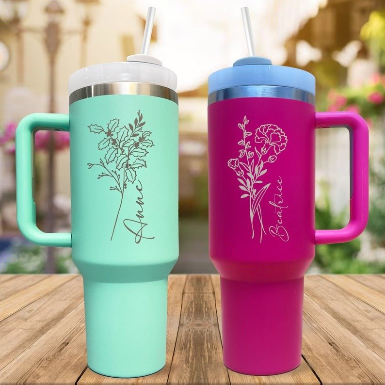 POD 40oz Car Cup Handle Thermos Cup | Customizable Travel Mug