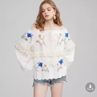 Women's Flower Embroidered Hollow-Out Shirt Top | Stylish & Elegant Women's Blouse
