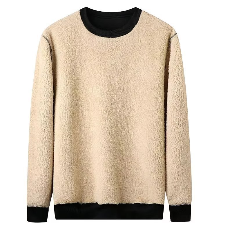 Polyester Men's Lambswool Round Neck Sweater – Soft, Warm & Stylish