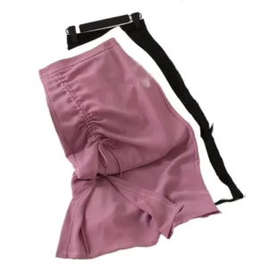 Irregular Slit Drape Drawstring High Waist Hip Skirt – Trendy and Chic