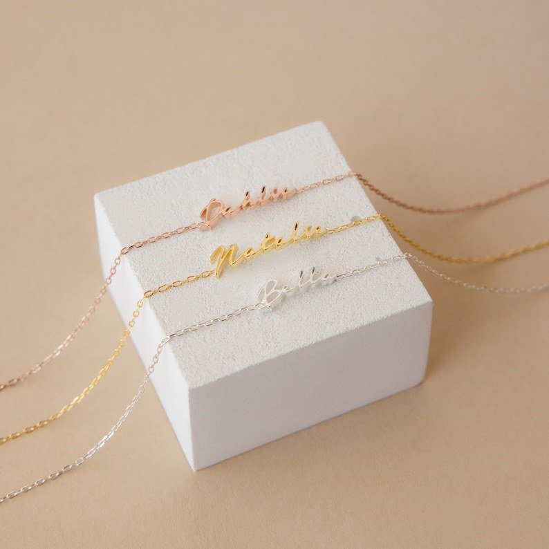 Simple Fashion DIY Name Geometric Pendant Bracelet | Stainless Steel Elegant Couple Gift